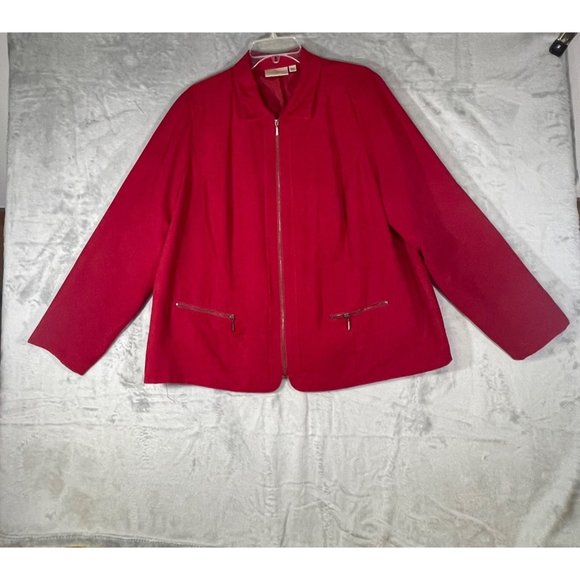 Studio Works womens size 20W zip Up Blazer Jacket with pockets witb Zipper - Picture 2 of 16